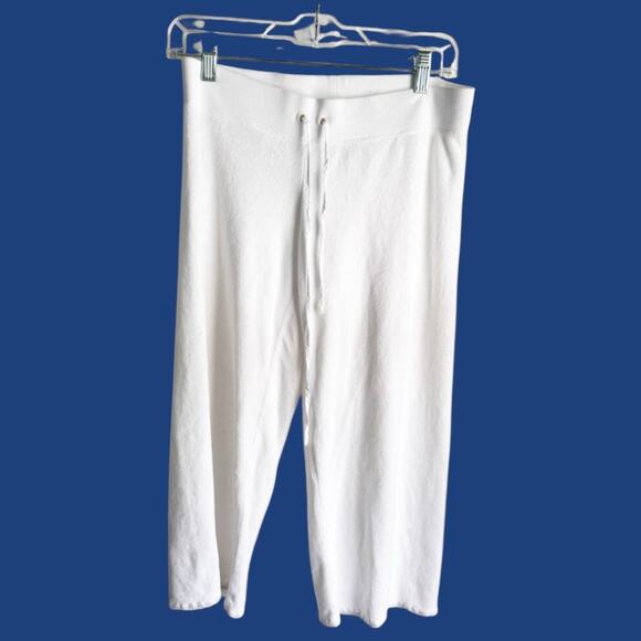 VTG Vintage Juicy Couture White Terry Capri Pant 2002-2006 Size Small Comfy S - Picture 1 of 9